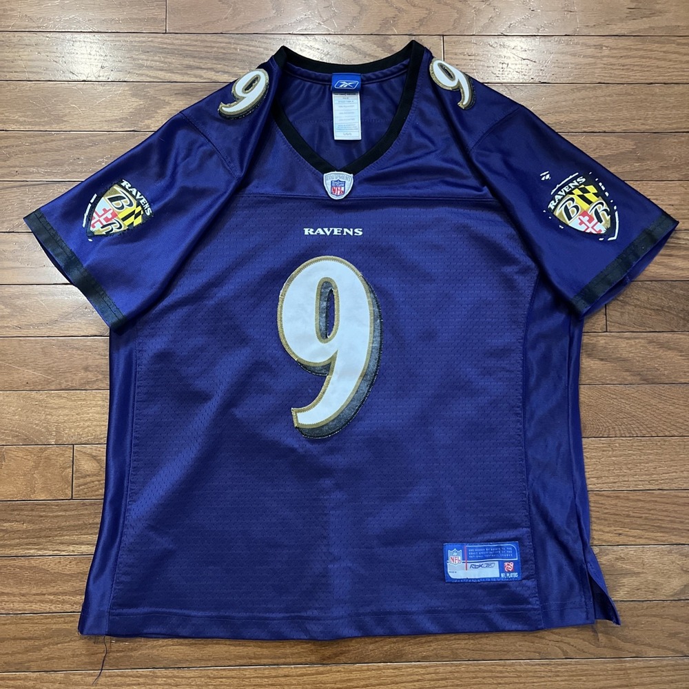Reebok Steve McNair #9 Baltimore Ravens NFL Jersey Purple Youth Large Vintage
